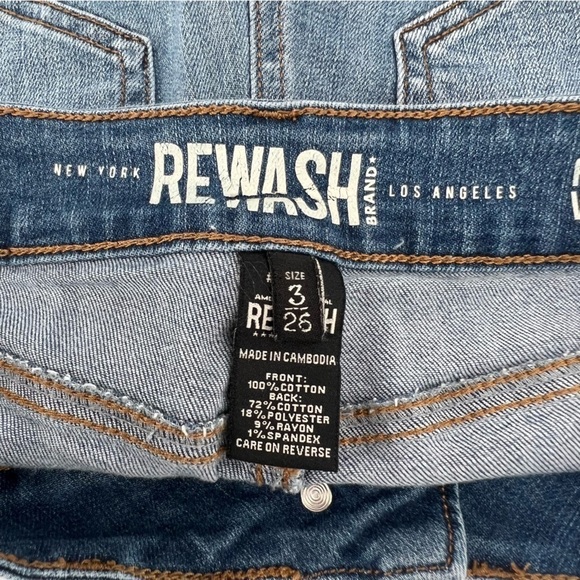 Rewash Women’s High Rise Vintage Reunion Distressed Straight Leg Jeans Size 3 - Picture 2 of 5